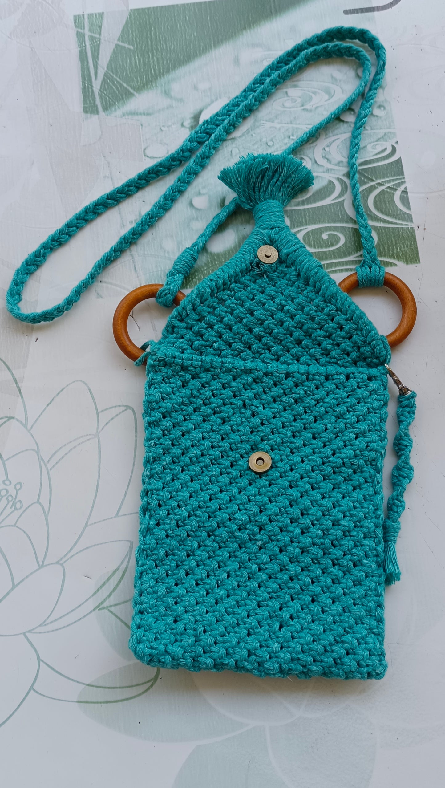 Sac pochette Turquoise