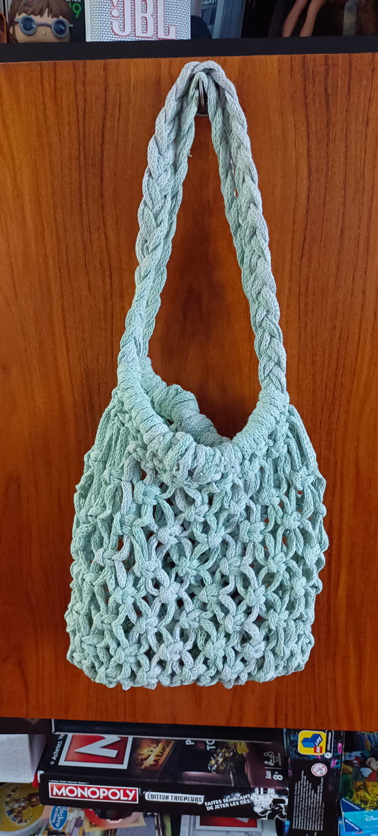 Sac Filet Vert d'eau/Gris